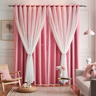 Loyala Blackout Curtains Set of 2 – Pink 52x108