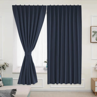 2pcs Muamar Portable Blackout Curtains Navy